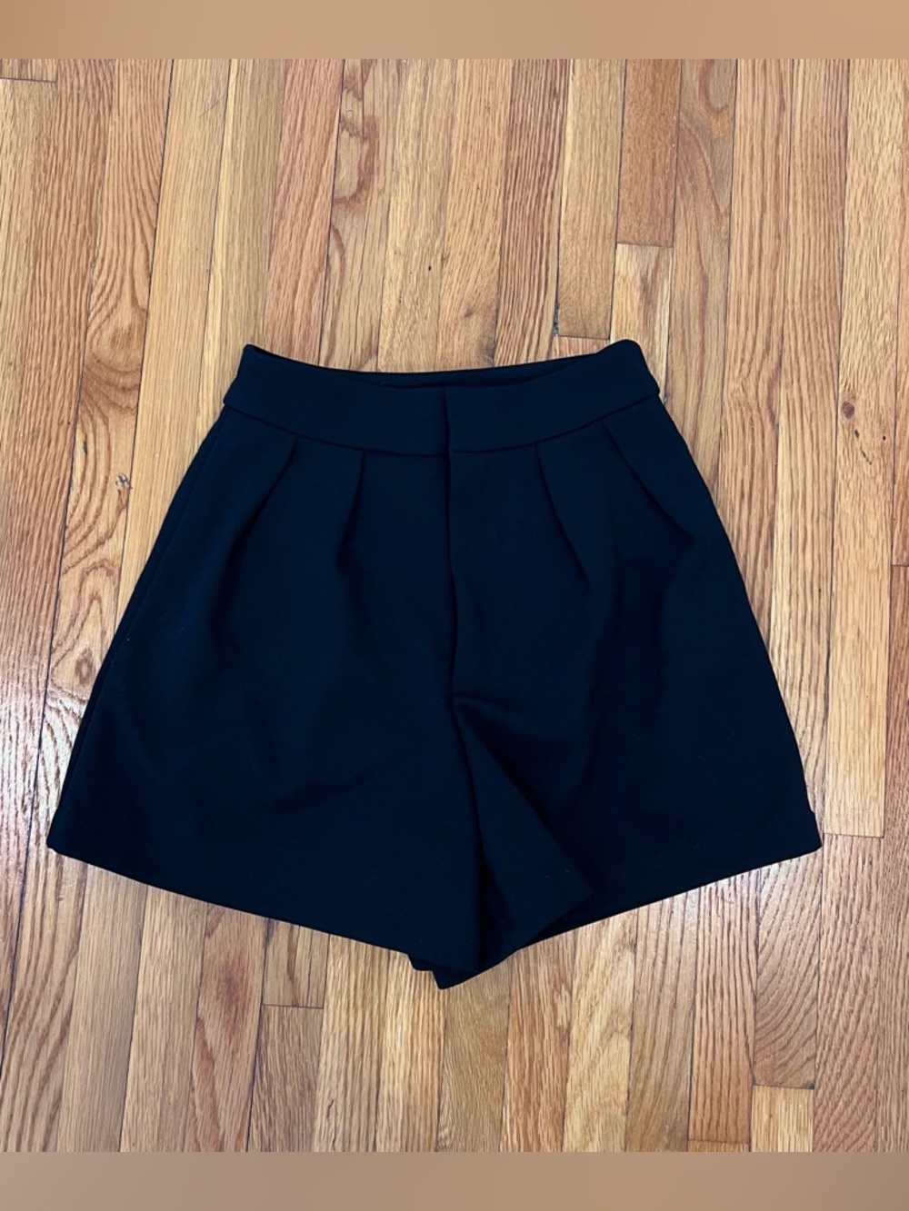 WOMENS BLACK HIGH WAISTED EFFORTLESS SHORTS SZ XS